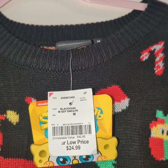 Nickelodeon Black SpongeBob Holiday Sweater - Picture 2 of 5